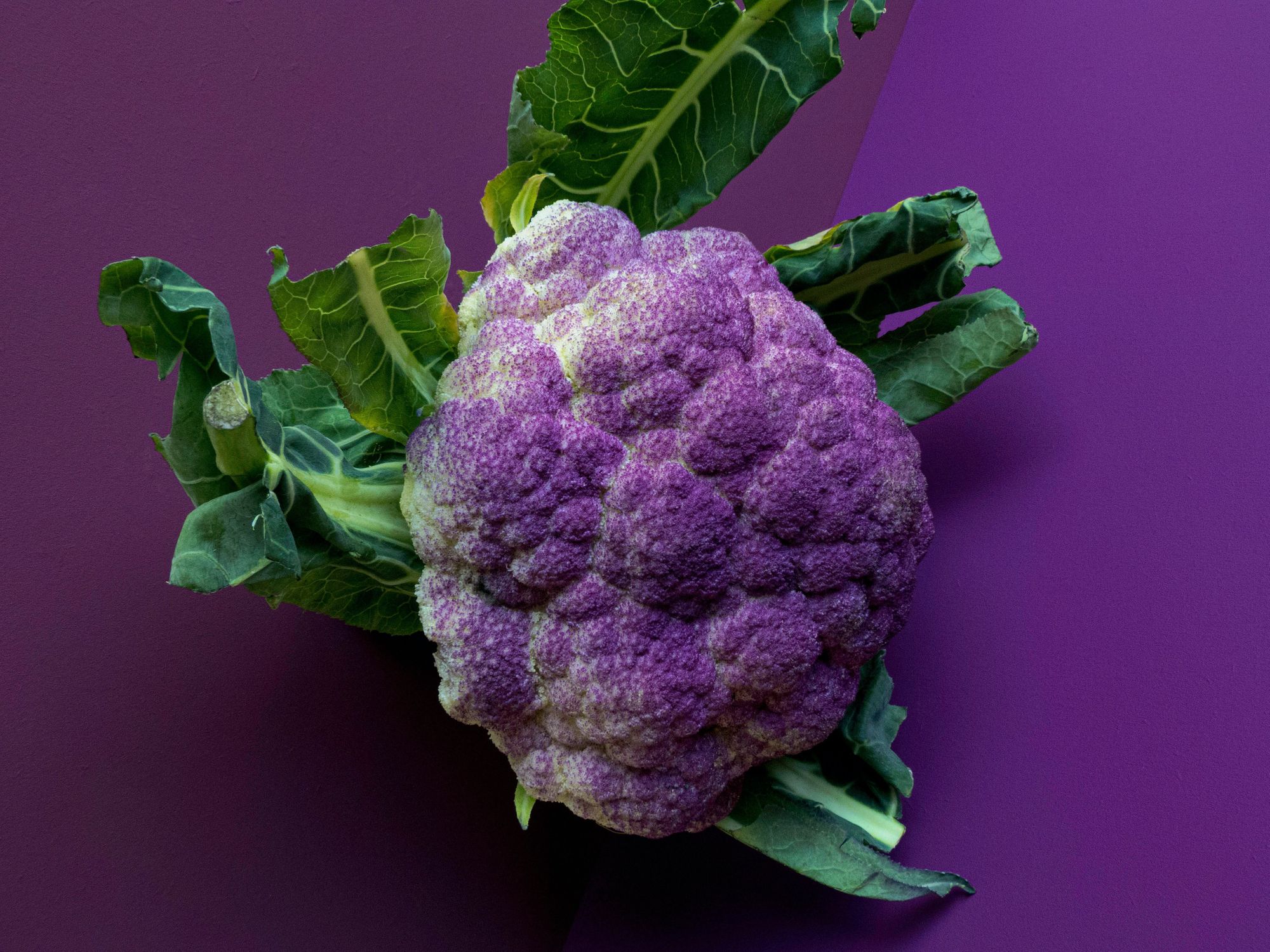 Purple cauliflower is harder to come by, so maybe you should grow it by foodism360