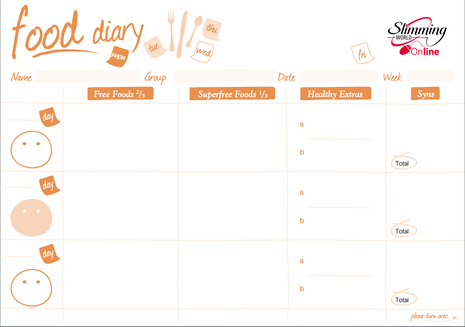10 Food Diary Templates Apps And Printables Online In 2020